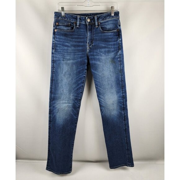 American Eagle Jeans Mens 29x32 Blue Airflex + Relaxed Straight Denim - Picture 1 of 12